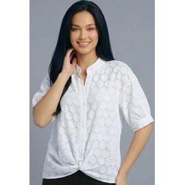 Жіноча блузка 26119 white р.48-52 "PULSE" недорого оптом від прямого постачальника