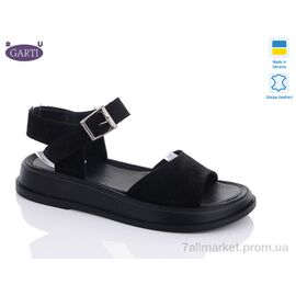 Босоніжки жіночі літні Літо 0140 чорн. замш (6 пар р.36-40) "Garti" недорого оптом від прямого постачальника