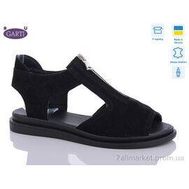 Босоніжки жіночі літні Літо 0127 чорний замш (6 пар р.36-40) "Garti" недорого оптом від прямого постачальника