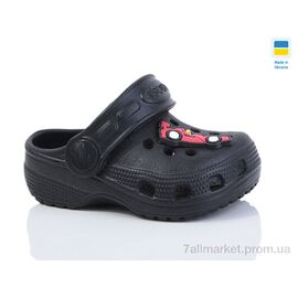 Фотография Кроксы детские летние Лето H1 чорний (6 пар р.18-23) "Lot Shoes" недорого оптом от прямого поставщика