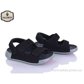 Фотография Сандалии детские летние Лето C12 black (8 пар р.26-31) "PALIAMENT" недорого оптом от прямого поставщика