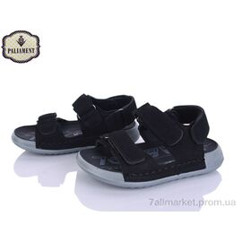 Фотография Сандалии детские летние Лето C11 black (8 пар р.26-31) "PALIAMENT" недорого оптом от прямого поставщика