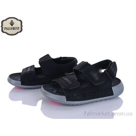 Фотография Сандалии детские летние Лето C16 black (8 пар р.26-31) "PALIAMENT" недорого оптом от прямого поставщика