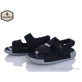 Фотография Сандалии детские летние Лето B16 black (8 пар р.32-37) "PALIAMENT" недорого оптом от прямого поставщика