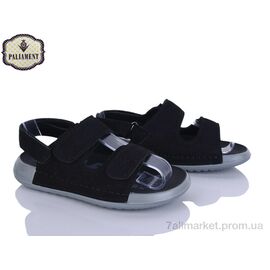 Фотография Сандалии детские летние Лето B12 black (8 пар р.32-37) "PALIAMENT" недорого оптом от прямого поставщика