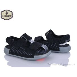 Фотография Сандалии детские летние Лето B13 black (8 пар р.32-37) "PALIAMENT" недорого оптом от прямого поставщика