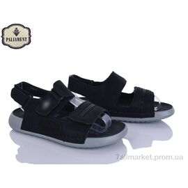 Фотография Сандалии детские летние Лето A16 black (8 пар р.36-41) "PALIAMENT" недорого оптом от прямого поставщика