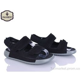 Фотография Сандалии детские летние Лето A15 black (8 пар р.36-41) "PALIAMENT" недорого оптом от прямого поставщика
