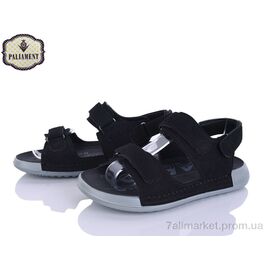 Фотография Сандалии детские летние Лето A11 black (8 пар р.36-41) "PALIAMENT" недорого оптом от прямого поставщика