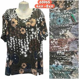 Футболка жіноча стильна батал р-р 4XL-8XL (мікс кв) "Stella" недорого від прямого постачальника