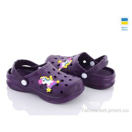 Фотография Кроксы детские летние Лето Крокс дит. фіолетовий (6 пар р.24-33) "Golden Lion" недорого оптом от прямого поставщика