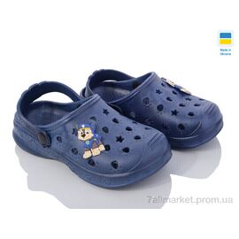 Фотография Кроксы детские летние Лето Крок д т.синій (6 пар р.24-33) "Golden Lion" недорого оптом от прямого поставщика