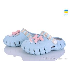 Фотография Кроксы детские летние Лето 012 блакитний (6 пар р.30-35) "Inblue" недорого оптом от прямого поставщика