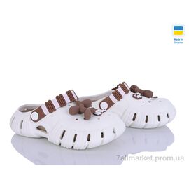 Фотография Кроксы детские летние Лето 012 білий (6 пар р.30-35) "Inblue" недорого оптом от прямого поставщика