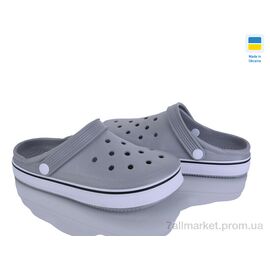 Фотография Кроксы женские летние Лето 1400 сірий (6 пар р.36-41) "Golden Lion" недорого оптом от прямого поставщика