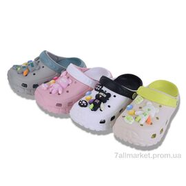 Фотография Кроксы детские летние Лето 8904 mix (12) (12 пар р.30-35) "Lion-Lu" недорого оптом от прямого поставщика