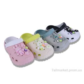 Фотография Кроксы детские летние Лето 8904 mix (24) (24 пар р.30-35) "Lion-Lu" недорого оптом от прямого поставщика