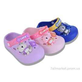 Фотография Кроксы детские летние Лето 42492-12 mix (12 пар р.24-29) "Lion-Lu" недорого оптом от прямого поставщика
