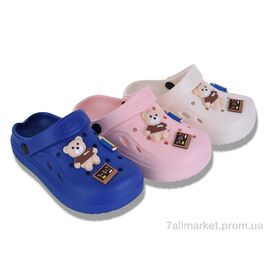 Фотография Кроксы детские летние Лето 42492-6 mix (12 пар р.24-29) "Lion-Lu" недорого оптом от прямого поставщика