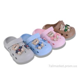 Фотография Кроксы детские летние Лето 42492-19 mix (12 пар р.30-35) "Lion-Lu" недорого оптом от прямого поставщика