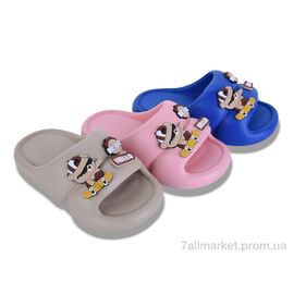 Фотография Шлепки детские летние Лето 42492-17 mix (12 пар р.30-35) "Lion-Lu" недорого оптом от прямого поставщика