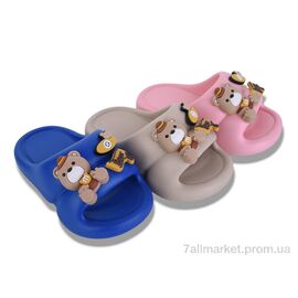Фотография Шлепки детские летние Лето 42492-18 mix (12 пар р.24-29) "Lion-Lu" недорого оптом от прямого поставщика