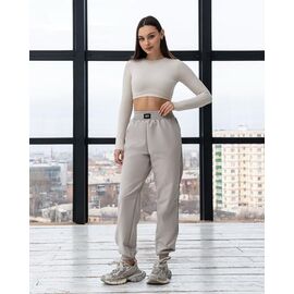 Штани спортивні жіночі Б314 beige р.S-XL "AZNA" недорого оптом від прямого постачальника