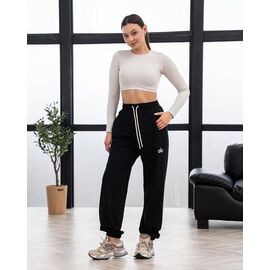 Штани спортивні жіночі Б316 black р.S-XL "AZNA" недорого оптом від прямого постачальника