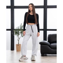 Штани спортивні жіночі Б316 l.grey р.S-XL "AZNA" недорого оптом від прямого постачальника