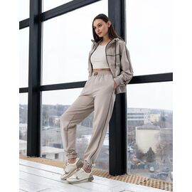 Костюм спортивний жіночий теплий Д107 beige р.S-XL "AZNA" недорого оптом від прямого постачальника