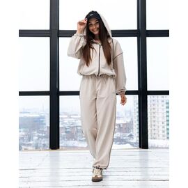 Костюм спортивний жіночий теплий Д120 beige р.S-XL "AZNA" недорого оптом від прямого постачальника