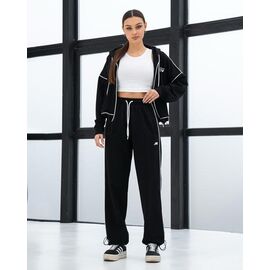 Фотография Костюм спортивный женский тёплый Д183 black р.S-XL "AZNA" недорого оптом от прямого поставщика