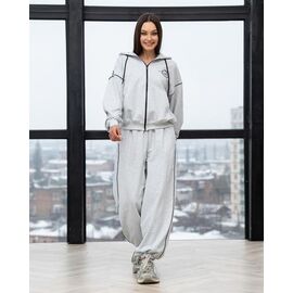 Фотография Костюм спортивный женский тёплый Д187 l.grey р.S-XL "AZNA" недорого оптом от прямого поставщика