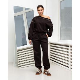 Фотография Костюм спортивный женский тёплый ДП179 chocolate р.XS-L "AZNA" недорого оптом от прямого поставщика