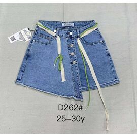 Фотография Юбка-шорты женская 262 l.blue р.25-30 "DKNSEL" недорого оптом от прямого поставщика