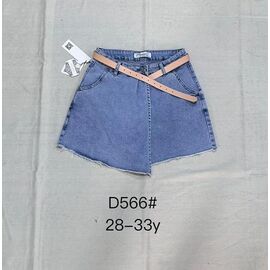 Фотография Юбка-шорты женская 566 l.blue р.28-33 "DKNSEL" недорого оптом от прямого поставщика