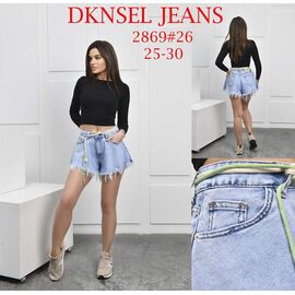 Шорти жіночі 2869 l.blue р.25-30 "DKNSEL" недорого оптом від прямого постачальника