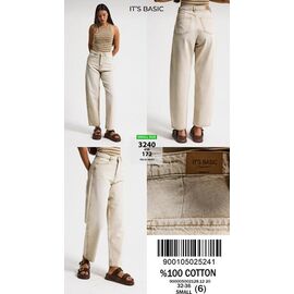 Джинси жіночі 3240-4S6-172 beige р.32-36 "Jeans Style" недорого оптом від прямого постачальника