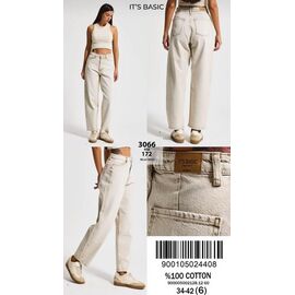 Джинси жіночі 3066-4S6-172 beige р.34-42 "Jeans Style" недорого оптом від прямого постачальника