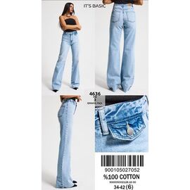 Джинси жіночі 4636-4S6-3 l.blue р.34-42 "Jeans Style" недорого оптом від прямого постачальника