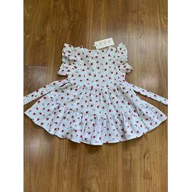 Фотография Платье детское лёгкое на девочку 195-1 white-red р.92-116 "RSV" недорого оптом от прямого поставщика