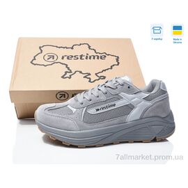 Кросівки жіночі модні Весна/осінь ZMB25104 grey (8 пар р.41-46) "Restime" недорого оптом від прямого постачальника