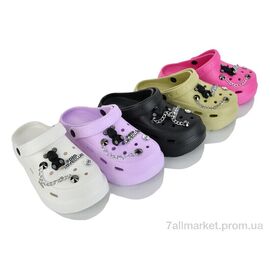 Фотография Кроксы женские летние Лето 176 mix (12 пар р.36-41) "Alex" недорого оптом от прямого поставщика