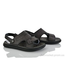 Сандалії чоловічі літні Літо F82 grey (8 пар р.40-45) "CAB" недорого оптом від прямого постачальника