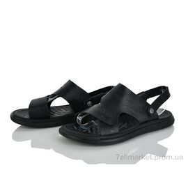 Сандалії чоловічі літні Літо F82 black (8 пар р.40-45) "CAB" недорого оптом від прямого постачальника