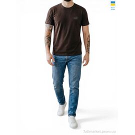 Фотография Футболка мужская Лето 01PU норма коричневий (8 шт. р.сетка 46-54) "Sport style" недорого оптом от прямого поставщика