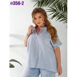 футболка жіноча 356-2 l.blue р.52-58 "ZLATA" недорого оптом від прямого постачальника