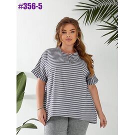 футболка жіноча 356-5 grey р.52-58 "ZLATA" недорого оптом від прямого постачальника