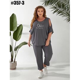 Фотография Костюм женский 357-3 grey р.50-56 "ZLATA" недорого оптом от прямого поставщика