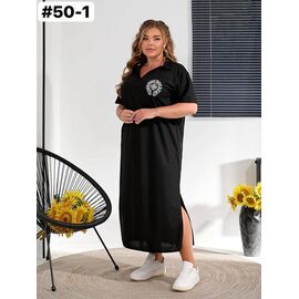Сукня літня жіноча 50-1 black р.50-56 "ZLATA" недорого оптом від прямого постачальника